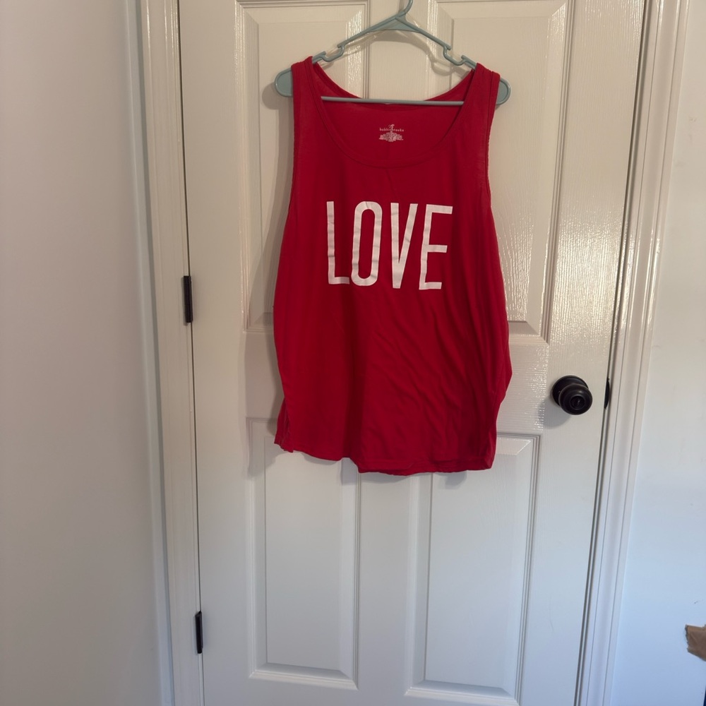 Bobbie Brooks Red Tank Top with 'LOVE' Print